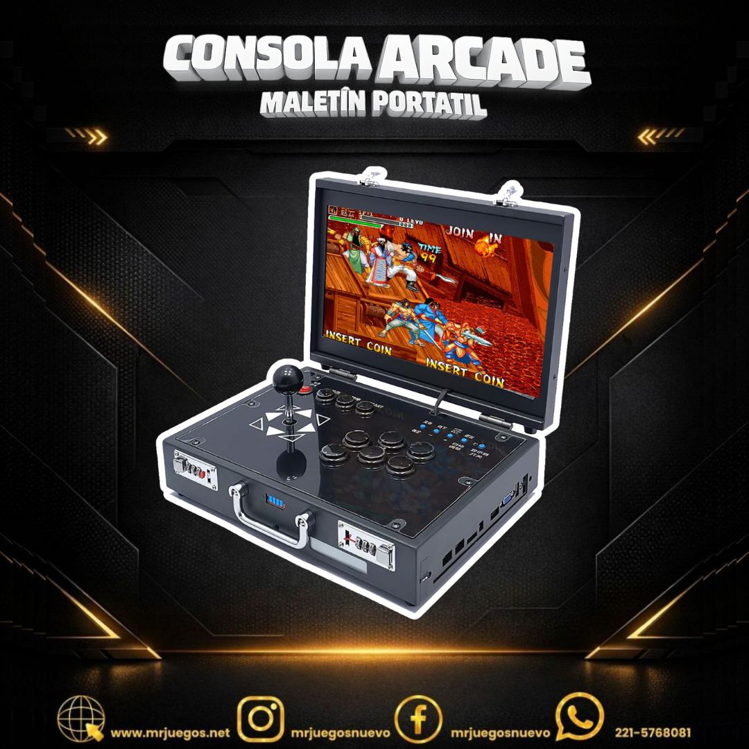 🕹️CONSOLA ARCADE MALETIN PORTATIL💻